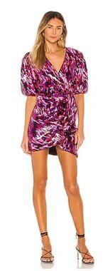 LPA Elsa Dress in Pink Multi Mini Sequin Size Medium